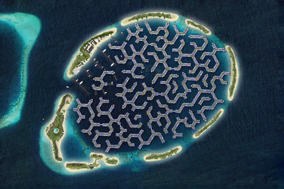 floating city in the Maldives